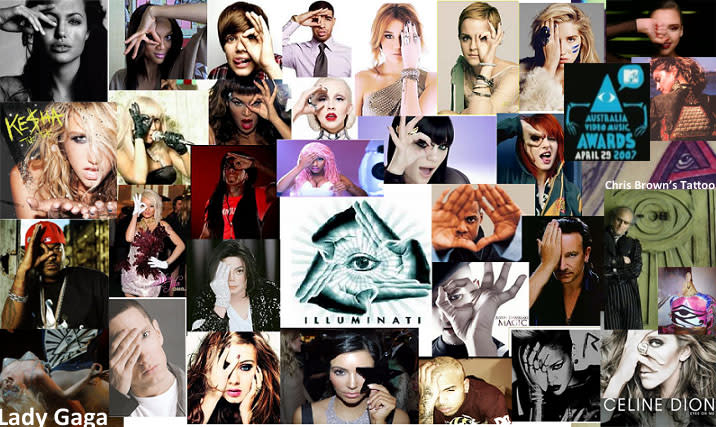 Famosos haciendo el símbolo de los Illuminati