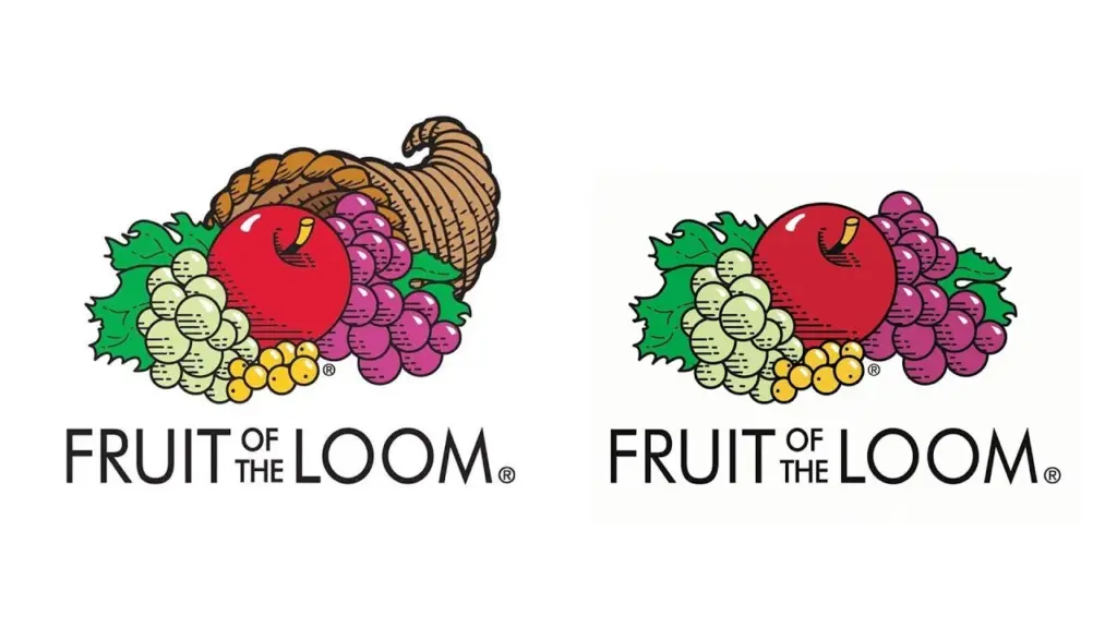 Logo de Fruit of the Loom cornucopia - Efecto Mandela