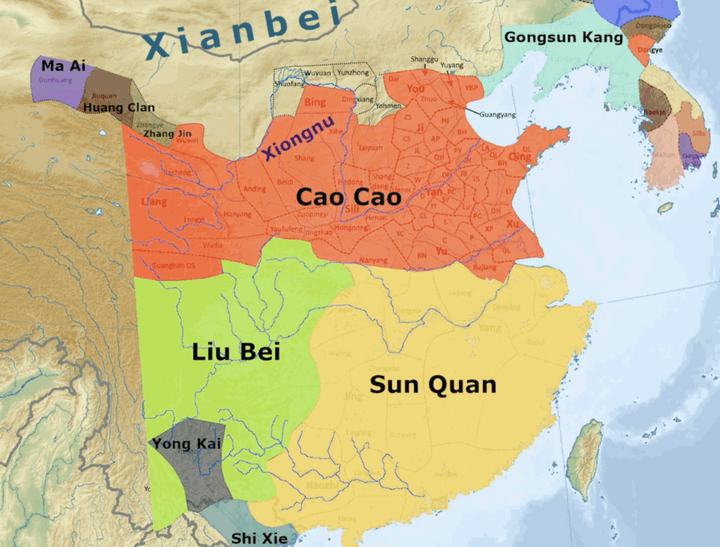Mapa Tres Reinos China